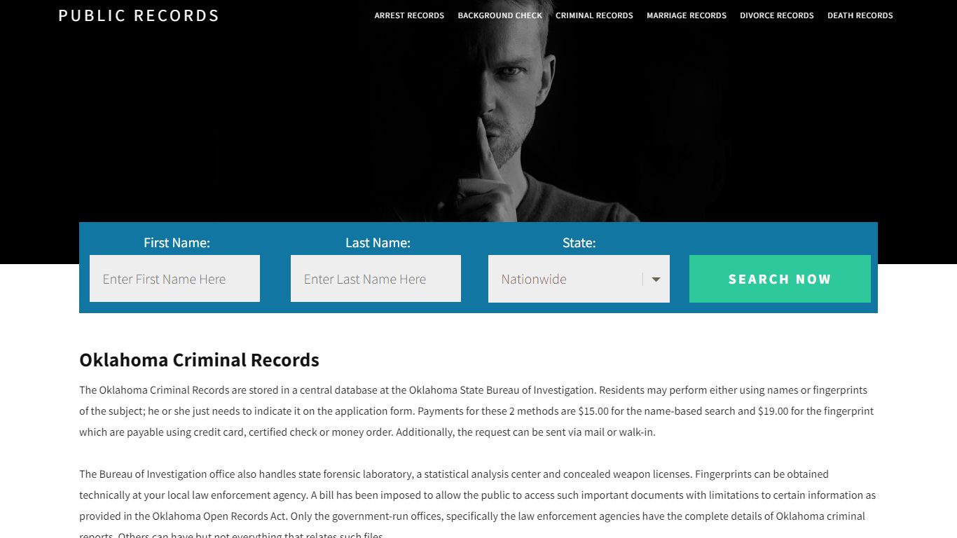 Oklahoma Criminal Records - Public Records